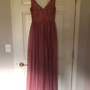 Full length, Tulle, Coral Dress